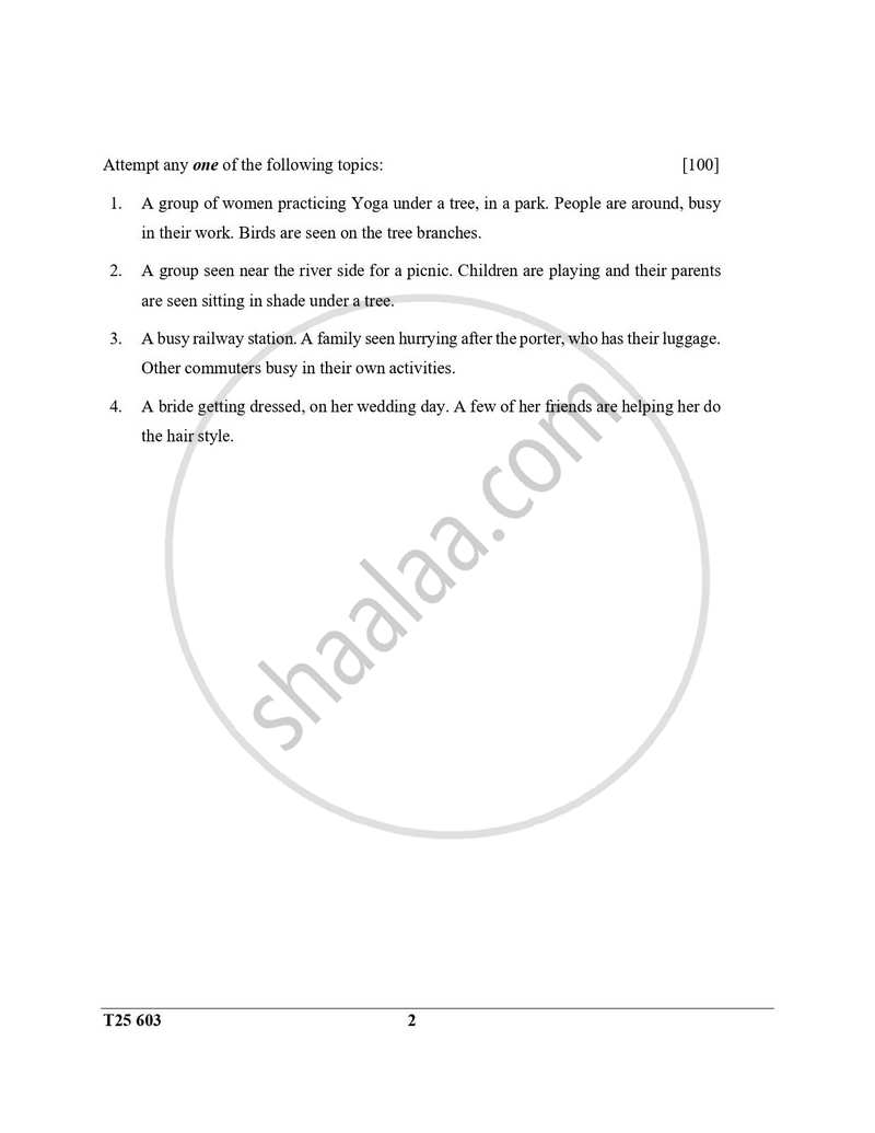 Art Paper 3 - Original Imaginative Composition in Colour 2024-2025 ICSE Class 10  - CISCE (Council for the Indian School Certificate Examinations) question paper with PDF download