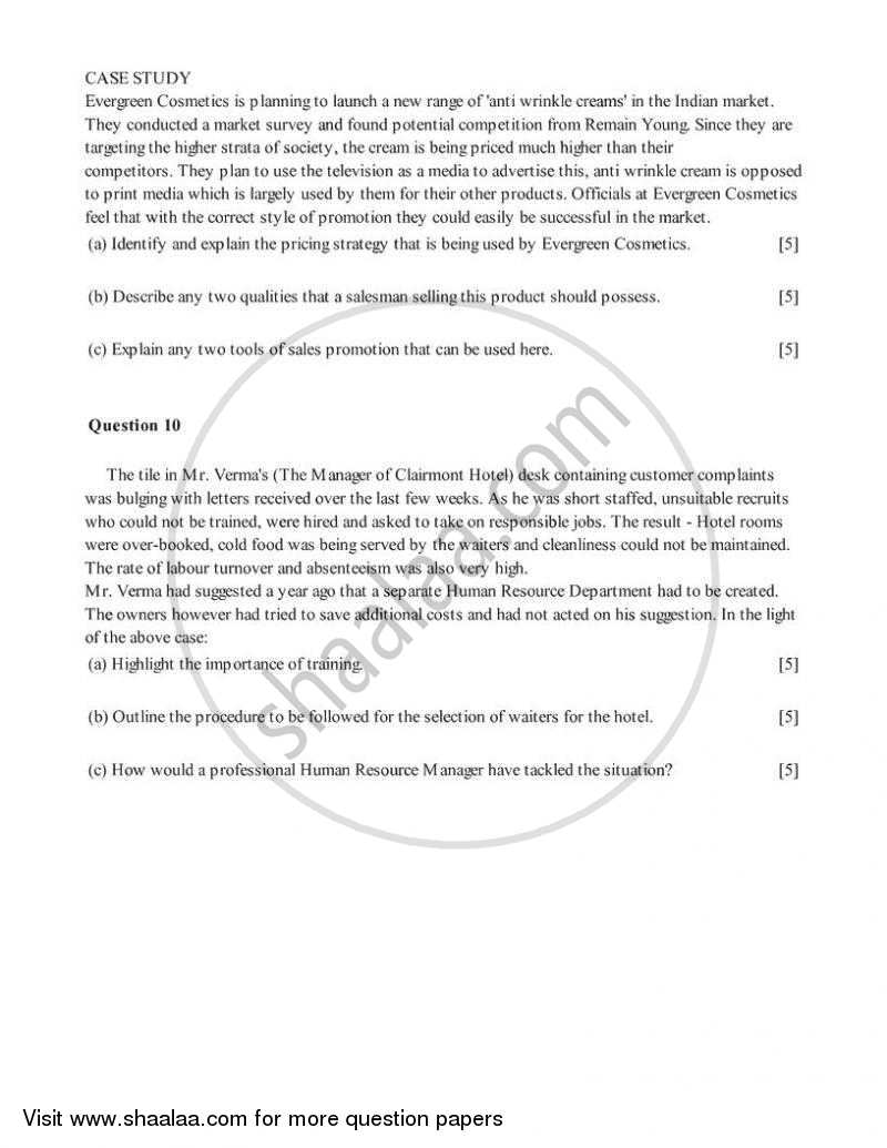 Commercial Applications 2006-2007 ICSE Class 10  - CISCE (Council for the Indian School Certificate Examinations) question paper with PDF download