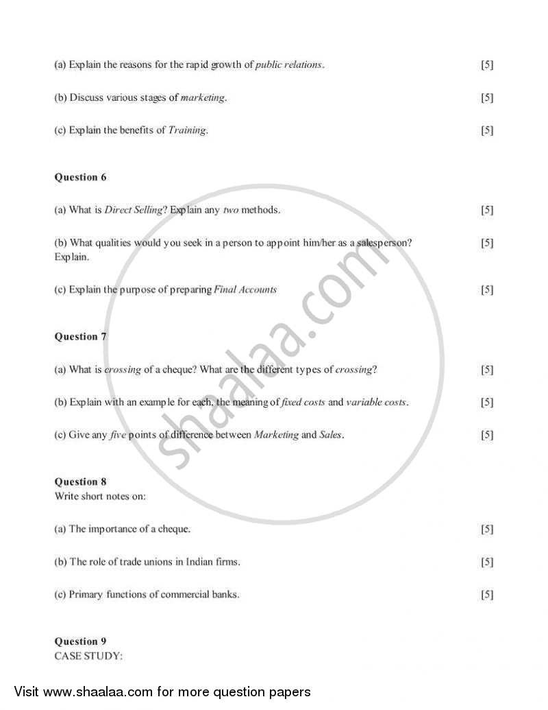 Commercial Applications 2007-2008 ICSE Class 10  - CISCE (Council for the Indian School Certificate Examinations) question paper with PDF download