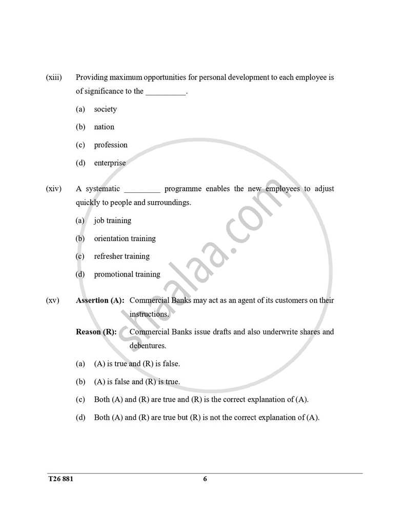 Commercial Applications 2025-2026 ICSE Class 10 - CISCE (Council for the Indian School Certificate Examinations) question paper with PDF download