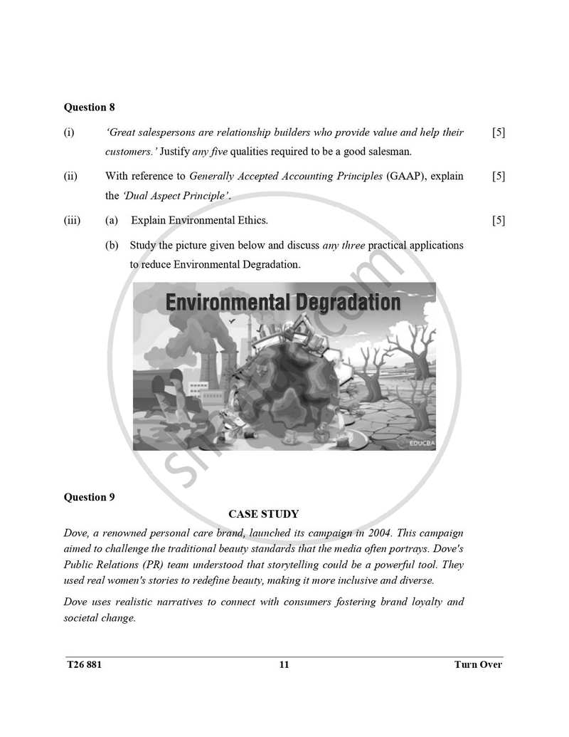 Commercial Applications 2025-2026 ICSE Class 10 - CISCE (Council for the Indian School Certificate Examinations) question paper with PDF download