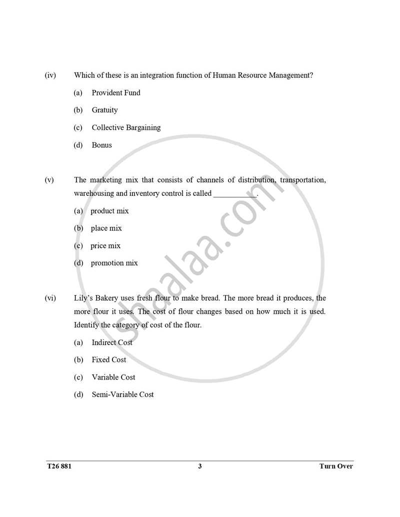 Commercial Applications 2025-2026 ICSE Class 10 - CISCE (Council for the Indian School Certificate Examinations) question paper with PDF download
