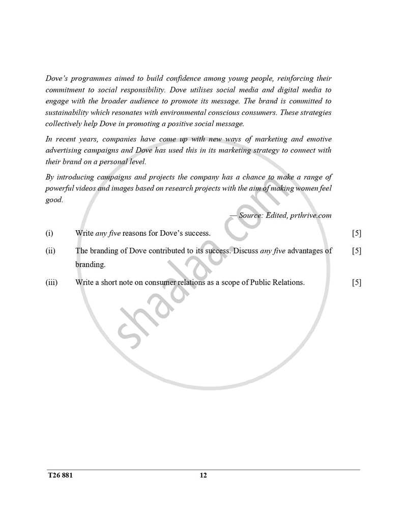 Commercial Applications 2025-2026 ICSE Class 10 - CISCE (Council for the Indian School Certificate Examinations) question paper with PDF download