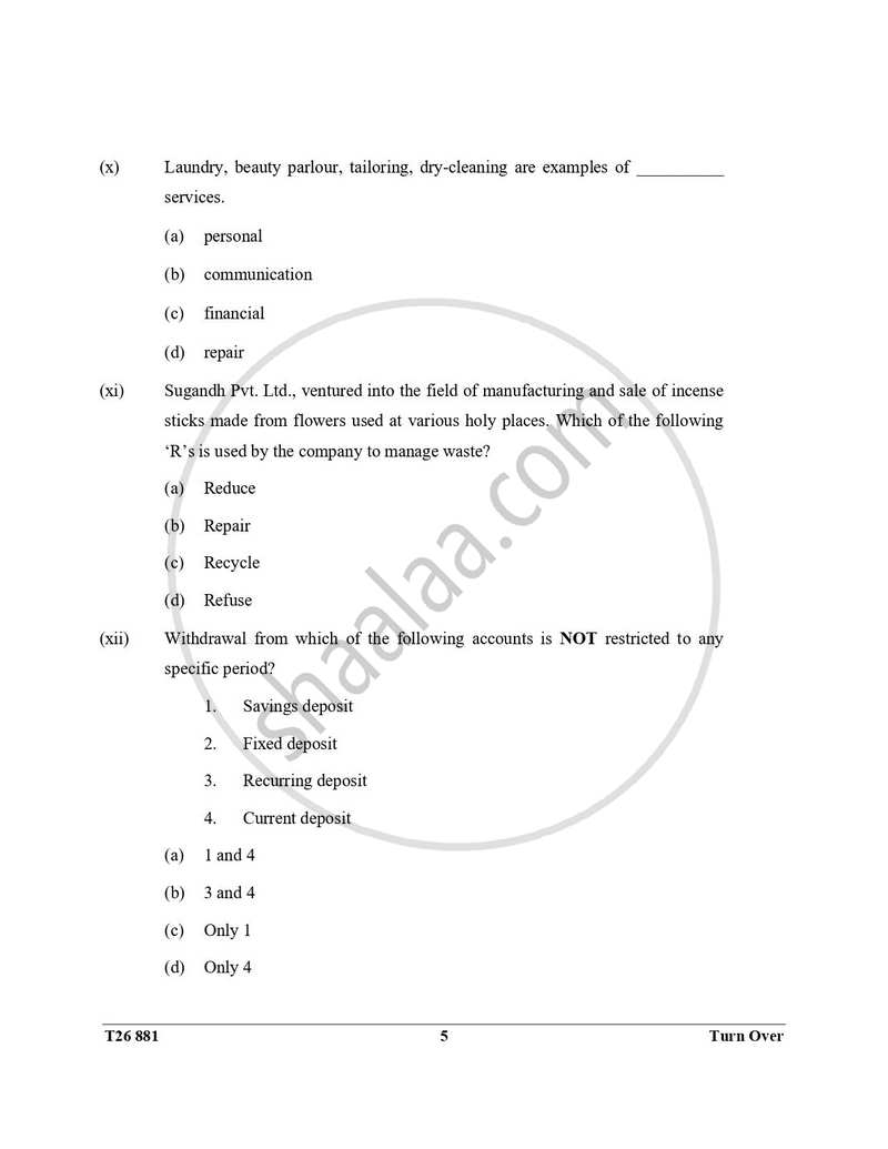 Commercial Applications 2025-2026 ICSE Class 10 - CISCE (Council for the Indian School Certificate Examinations) question paper with PDF download