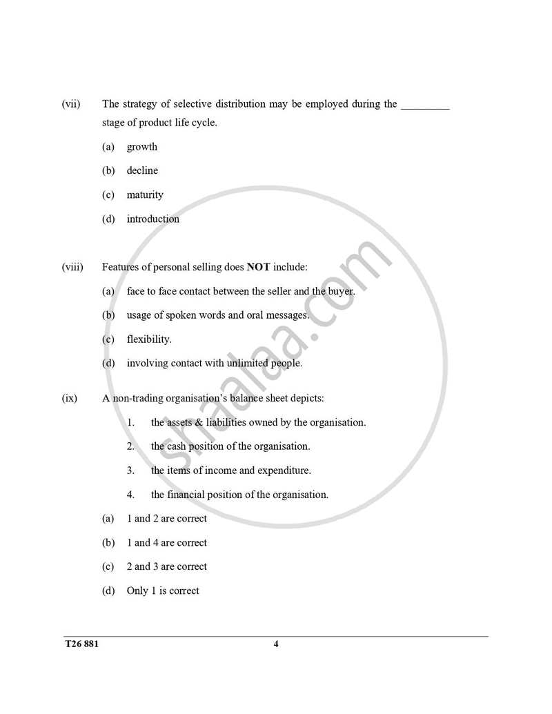 Commercial Applications 2025-2026 ICSE Class 10 - CISCE (Council for the Indian School Certificate Examinations) question paper with PDF download