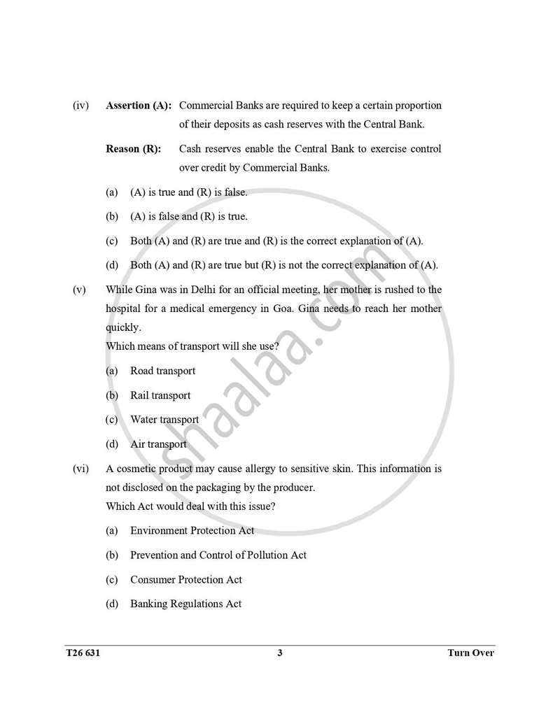 Commercial Studies 2025-2026 ICSE Class 10 - CISCE (Council for the Indian School Certificate Examinations) question paper with PDF download