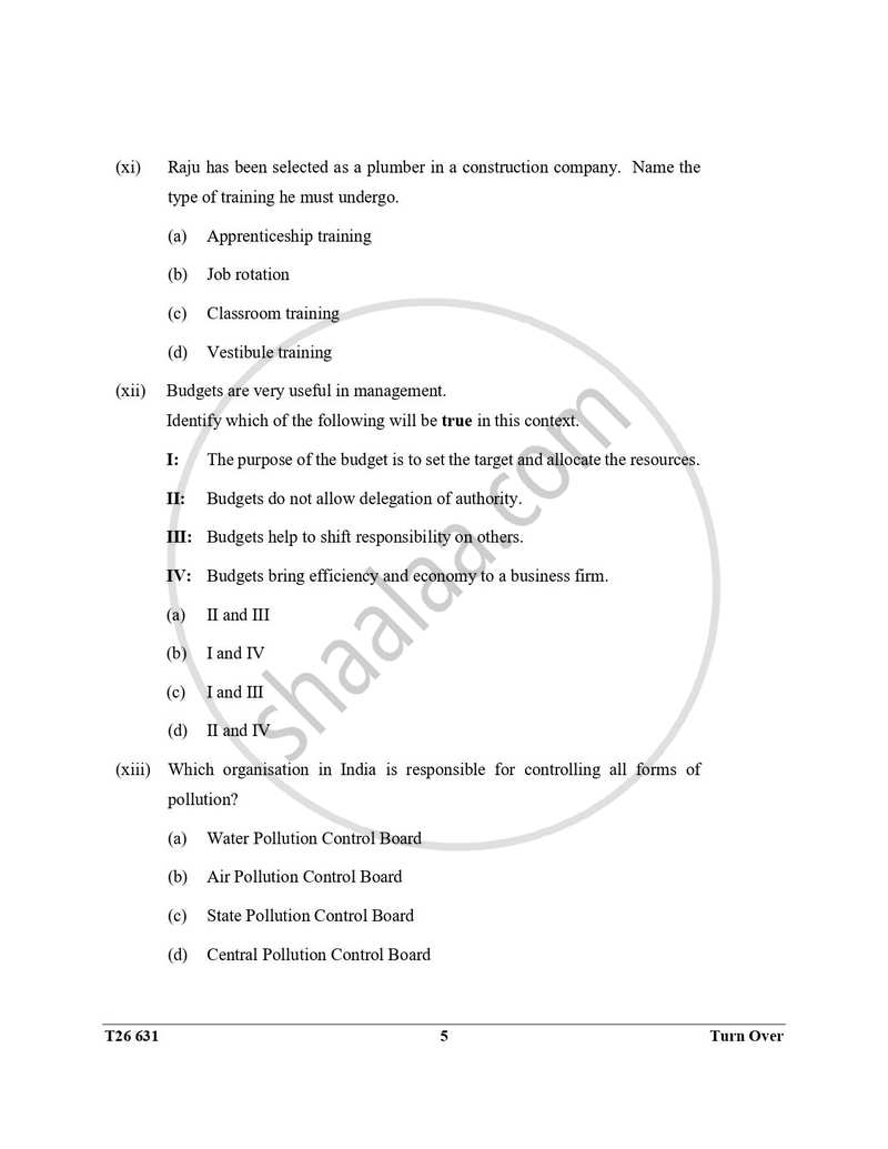 Commercial Studies 2025-2026 ICSE Class 10 - CISCE (Council for the Indian School Certificate Examinations) question paper with PDF download