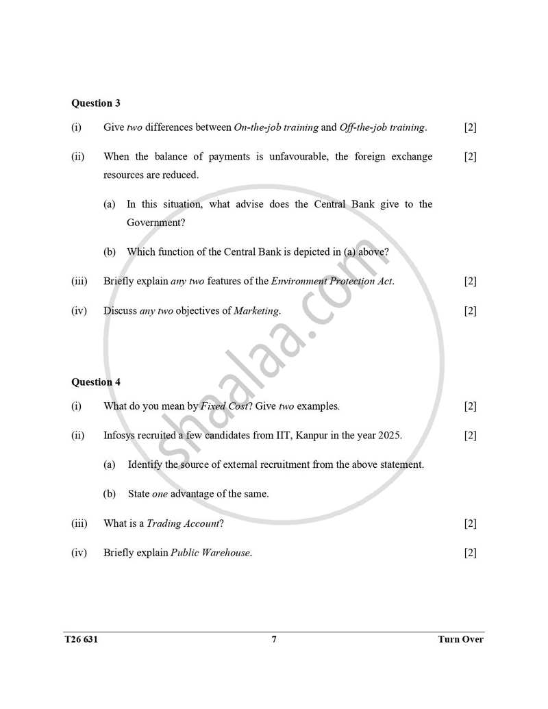 Commercial Studies 2025-2026 ICSE Class 10 - CISCE (Council for the Indian School Certificate Examinations) question paper with PDF download
