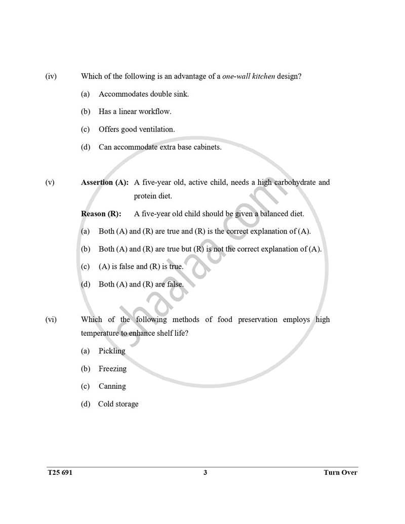 Cookery 2024-2025 ICSE Class 10  - CISCE (Council for the Indian School Certificate Examinations) question paper with PDF download