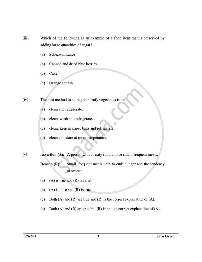 Cookery 2025-2026 ICSE Class 10 - CISCE (Council for the Indian School Certificate Examinations) question paper with PDF download
