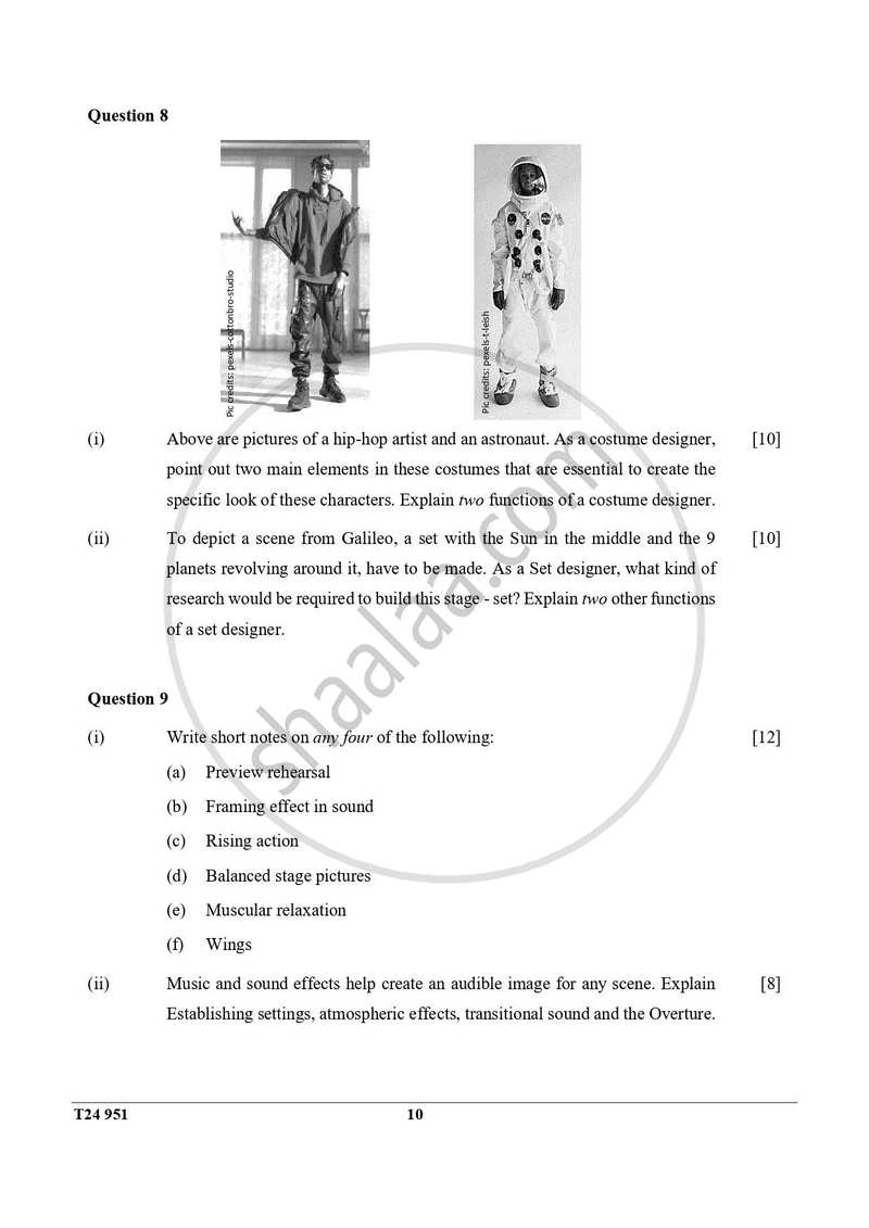 Drama 2023-2024 ICSE Class 10  - CISCE (Council for the Indian School Certificate Examinations) question paper with PDF download