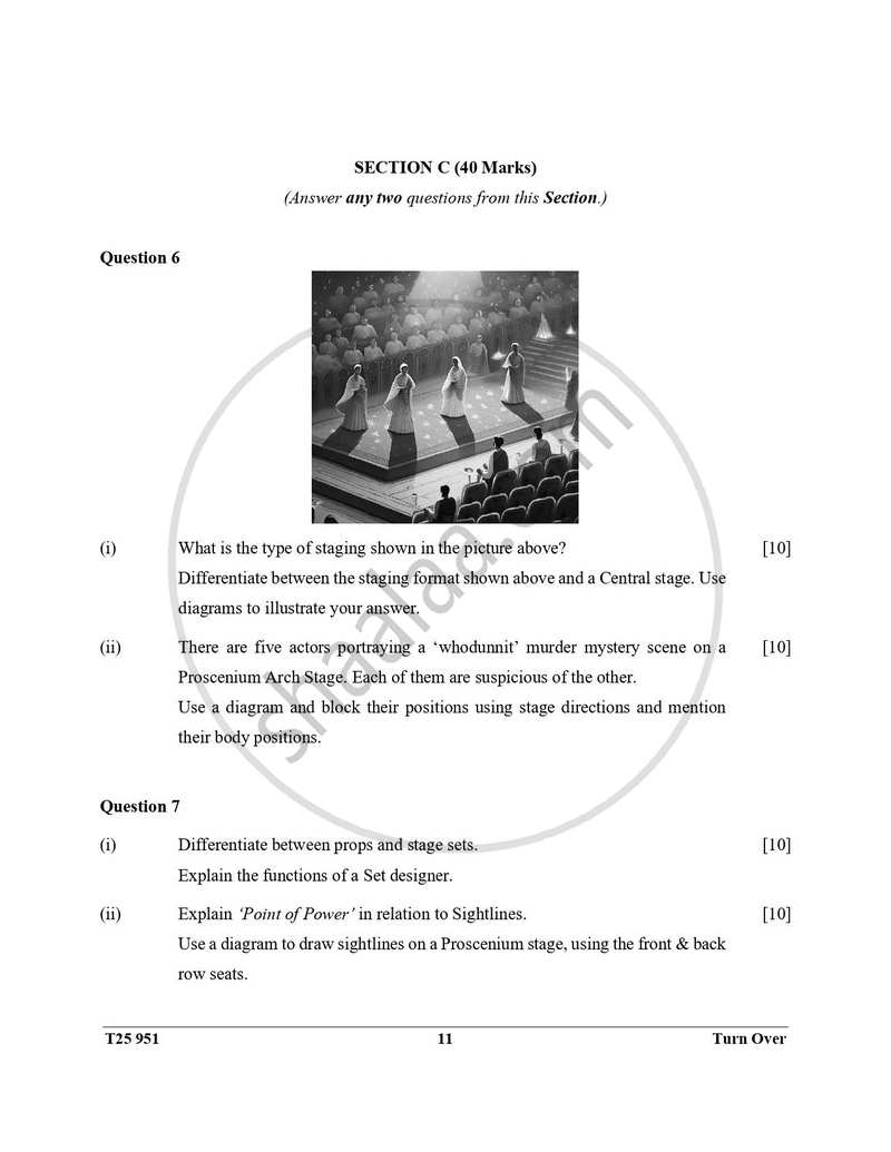 Drama 2024-2025 ICSE Class 10  - CISCE (Council for the Indian School Certificate Examinations) question paper with PDF download