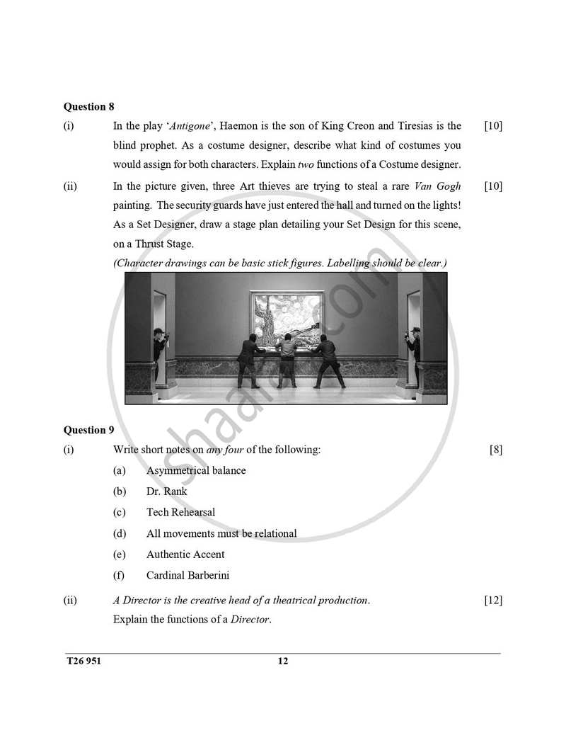 Drama 2025-2026 ICSE Class 10 - CISCE (Council for the Indian School Certificate Examinations) question paper with PDF download