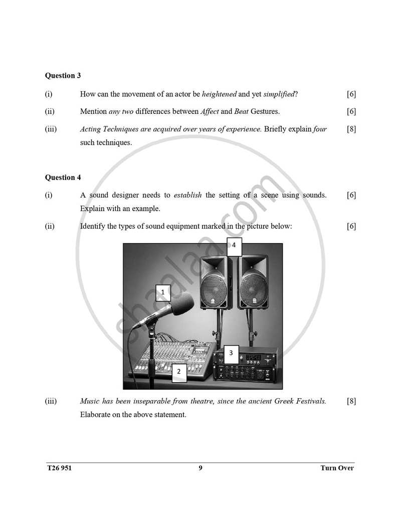 Drama 2025-2026 ICSE Class 10 - CISCE (Council for the Indian School Certificate Examinations) question paper with PDF download