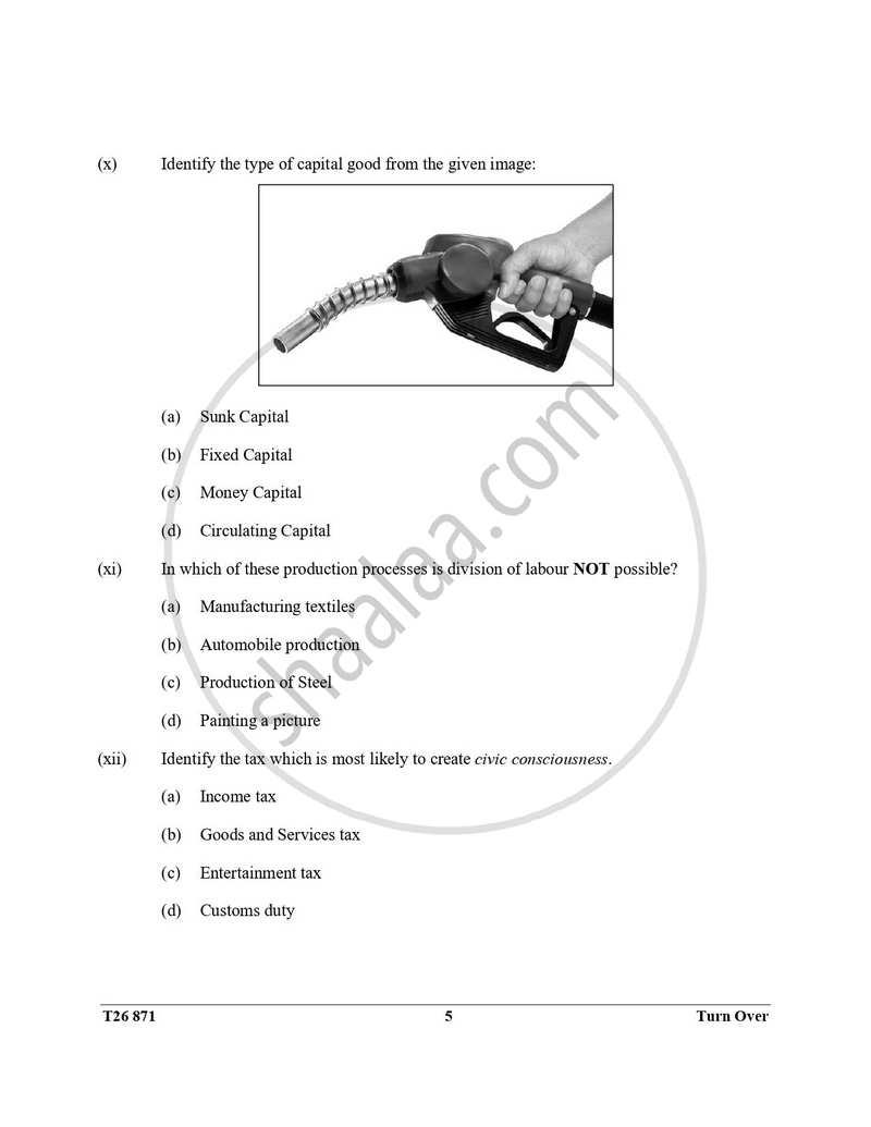 Economic Applications 2025-2026 ICSE Class 10 - CISCE (Council for the Indian School Certificate Examinations) question paper with PDF download