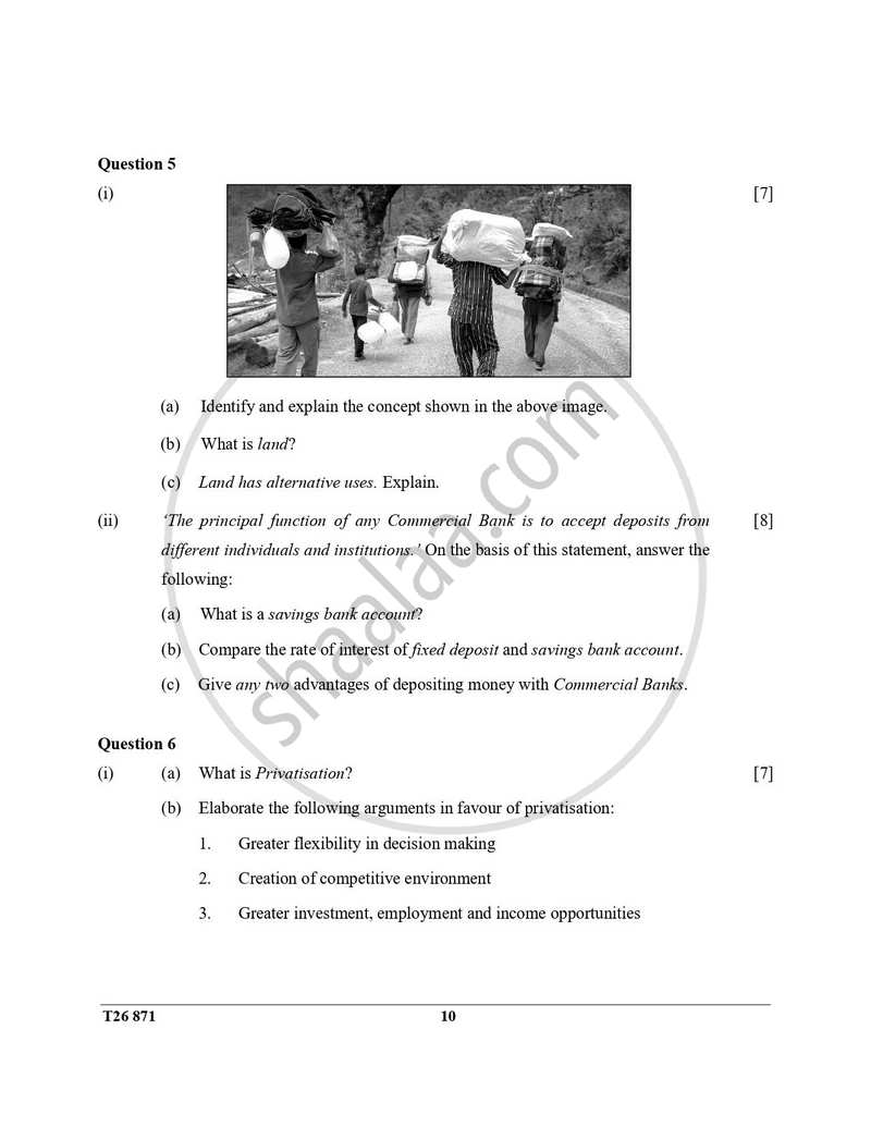 Economic Applications 2025-2026 ICSE Class 10 - CISCE (Council for the Indian School Certificate Examinations) question paper with PDF download