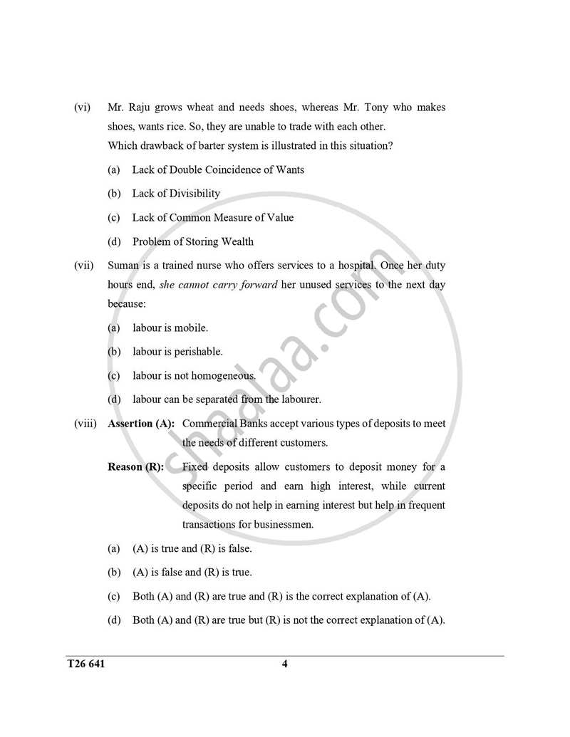 Economics 2025-2026 ICSE Class 10 - CISCE (Council for the Indian School Certificate Examinations) question paper with PDF download