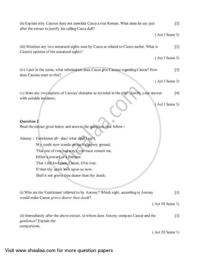 English 2 (Literature in English) 2005-2006 ICSE Class 10  - CISCE (Council for the Indian School Certificate Examinations) question paper with PDF download