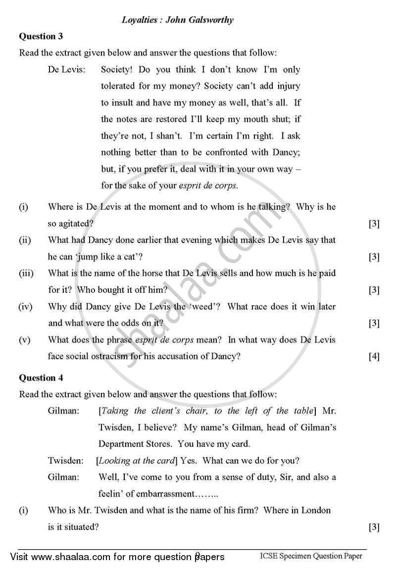 English 2 (Literature in English) 2012-2013 ICSE Class 10  - CISCE (Council for the Indian School Certificate Examinations) question paper with PDF download