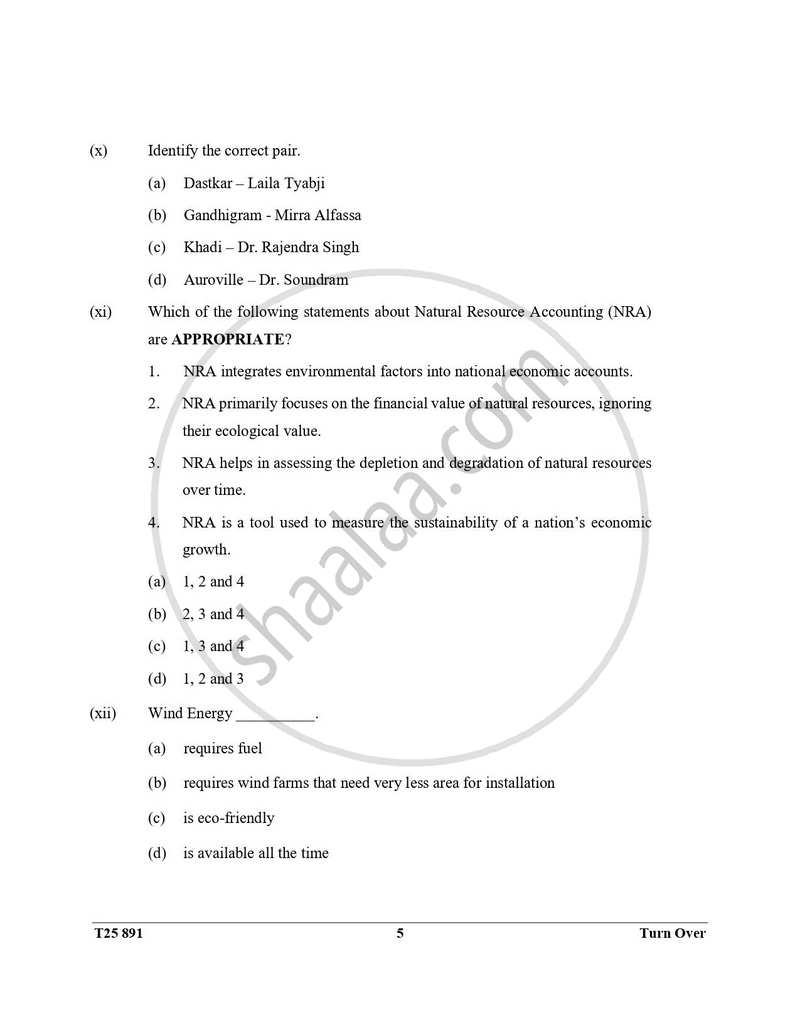 Environmental Applications 2024-2025 ICSE Class 10  - CISCE (Council for the Indian School Certificate Examinations) question paper with PDF download