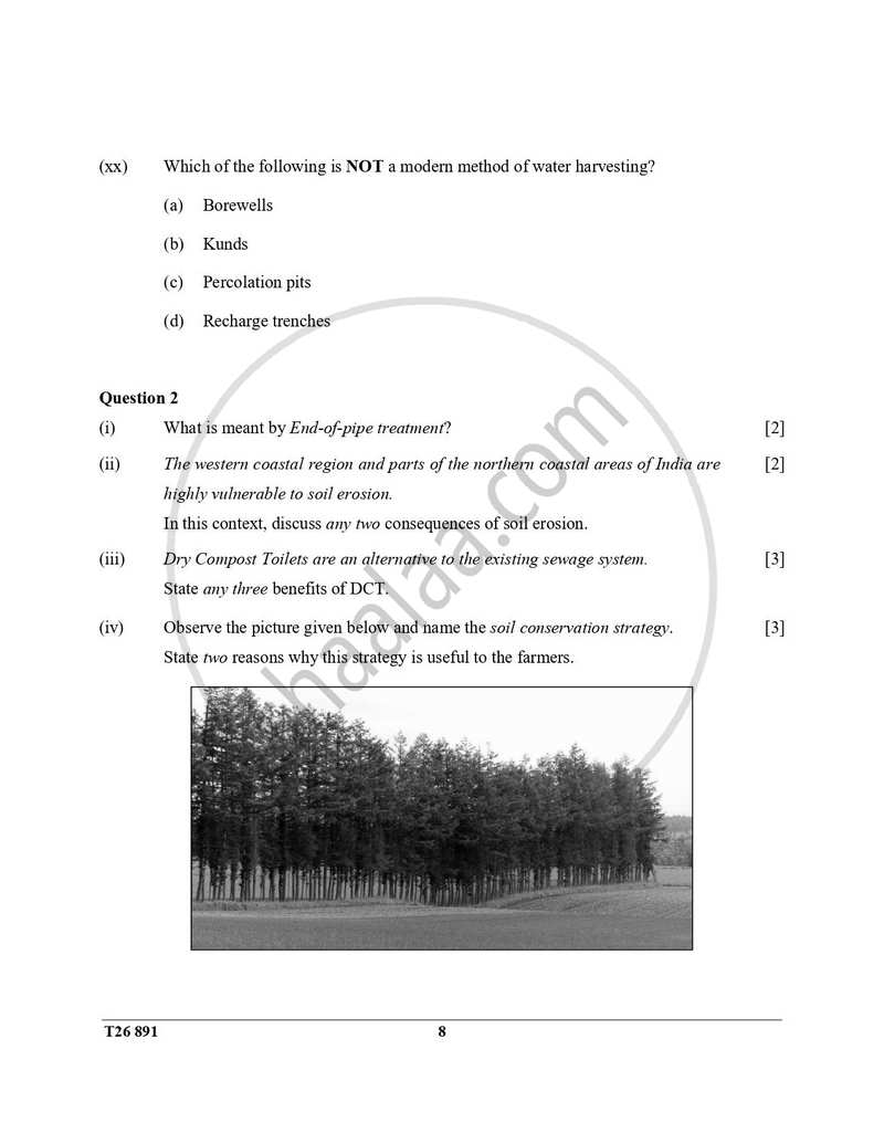 Environmental Applications 2025-2026 ICSE Class 10 - CISCE (Council for the Indian School Certificate Examinations) question paper with PDF download