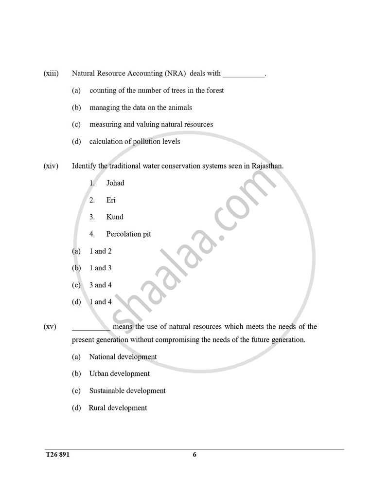 Environmental Applications 2025-2026 ICSE Class 10 - CISCE (Council for the Indian School Certificate Examinations) question paper with PDF download
