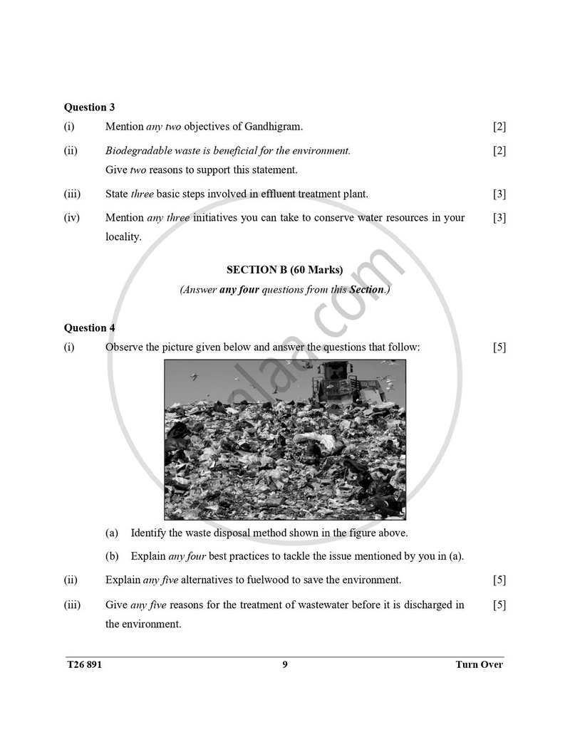 Environmental Applications 2025-2026 ICSE Class 10 - CISCE (Council for the Indian School Certificate Examinations) question paper with PDF download