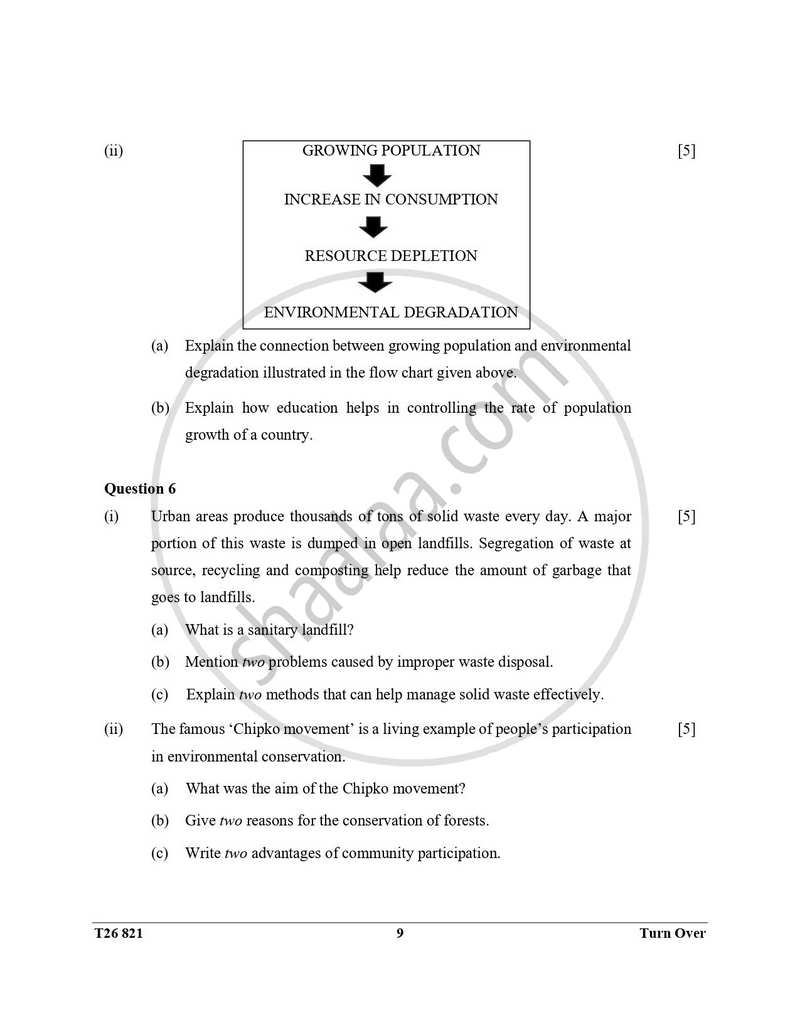 Environmental Science 2025-2026 ICSE Class 10 - CISCE (Council for the Indian School Certificate Examinations) question paper with PDF download