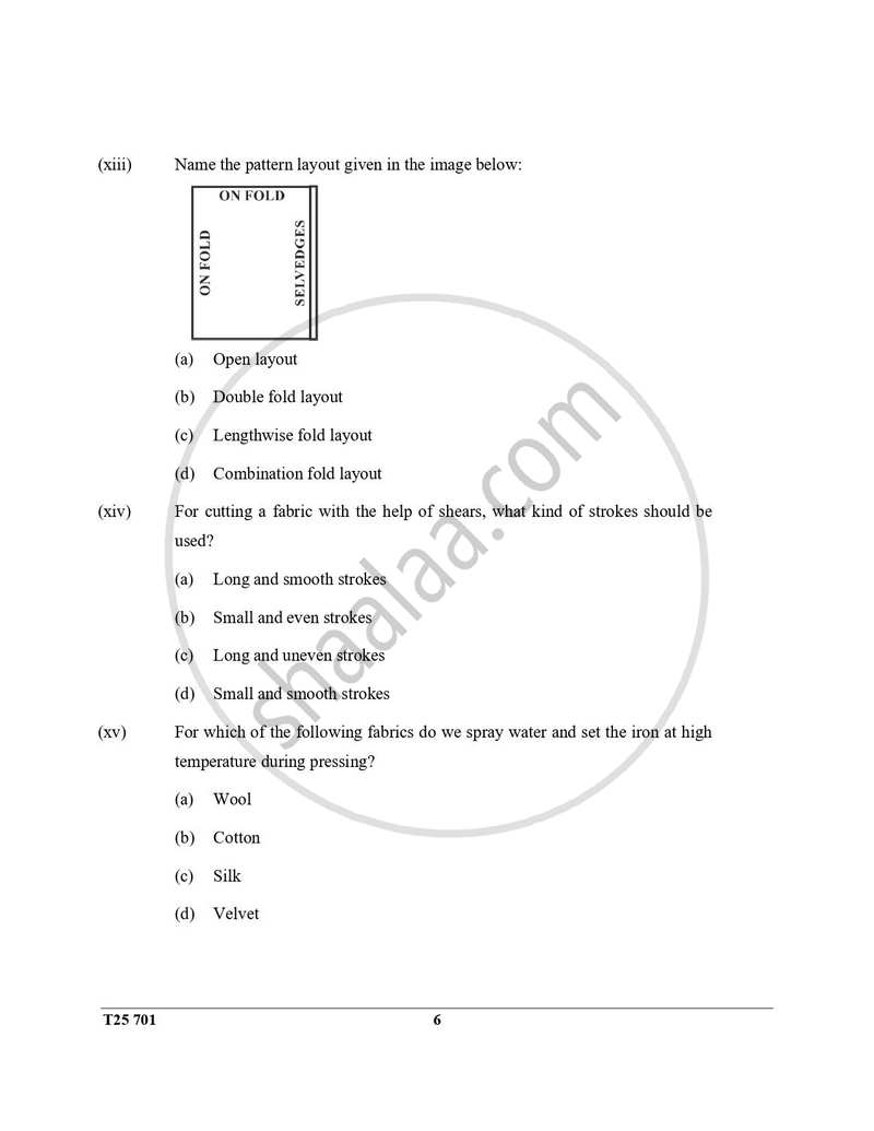 Fashion Designing 2024-2025 ICSE Class 10  - CISCE (Council for the Indian School Certificate Examinations) question paper with PDF download