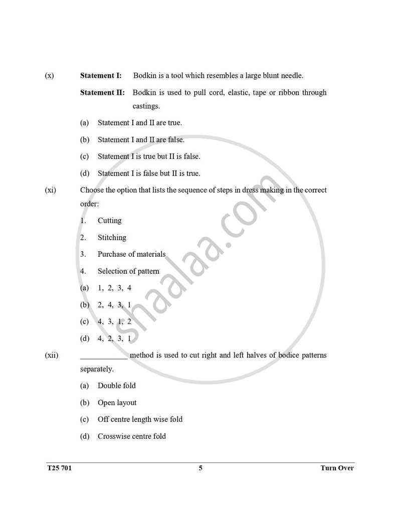 Fashion Designing 2024-2025 ICSE Class 10  - CISCE (Council for the Indian School Certificate Examinations) question paper with PDF download