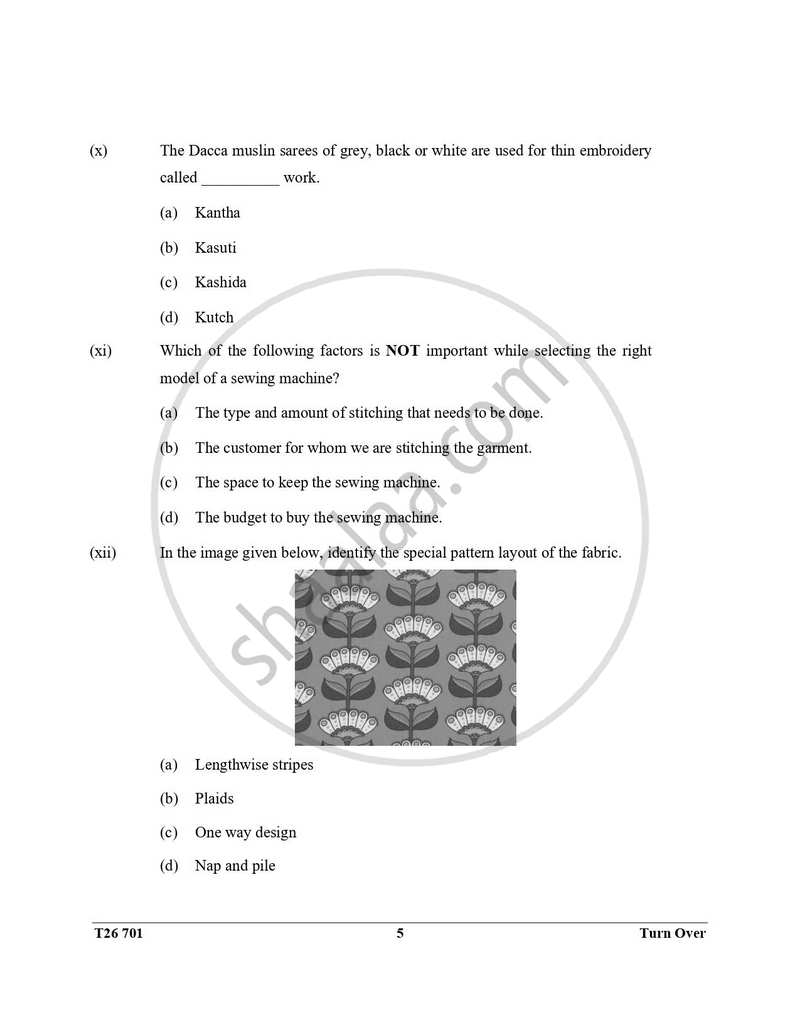 Fashion Designing 2025-2026 ICSE Class 10 - CISCE (Council for the Indian School Certificate Examinations) question paper with PDF download