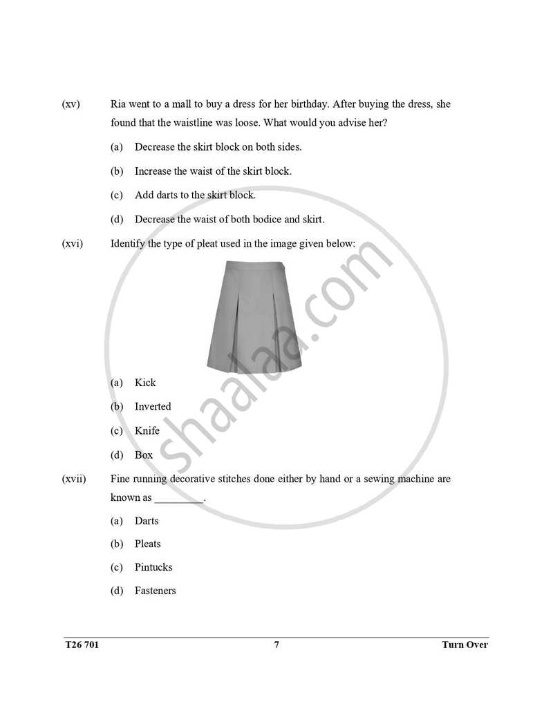 Fashion Designing 2025-2026 ICSE Class 10 - CISCE (Council for the Indian School Certificate Examinations) question paper with PDF download