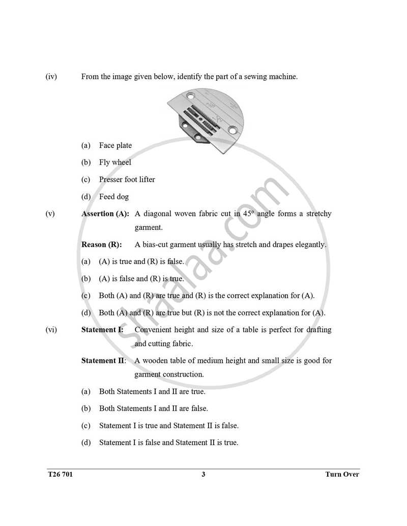 Fashion Designing 2025-2026 ICSE Class 10 - CISCE (Council for the Indian School Certificate Examinations) question paper with PDF download