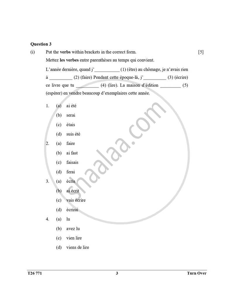 French 2025-2026 ICSE Class 10 - CISCE (Council for the Indian School Certificate Examinations) question paper with PDF download