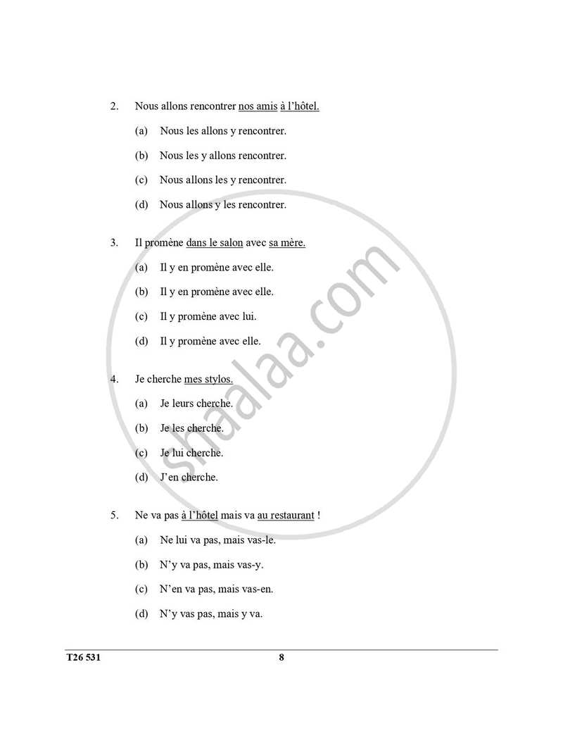 French 2025-2026 ICSE Class 10 - CISCE (Council for the Indian School Certificate Examinations) question paper with PDF download