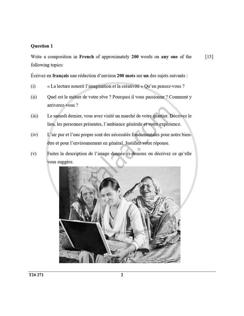 French 2025-2026 ICSE Class 10 - CISCE (Council for the Indian School Certificate Examinations) question paper with PDF download