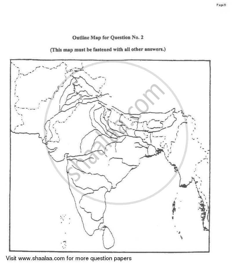 Geography 2009-2010 ICSE Class 10  - CISCE (Council for the Indian School Certificate Examinations) question paper with PDF download