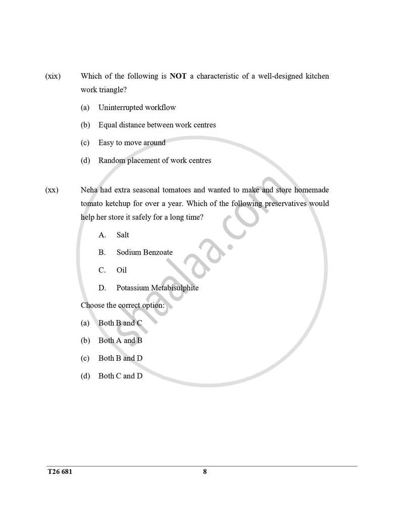 Home Science 2025-2026 ICSE Class 10 - CISCE (Council for the Indian School Certificate Examinations) question paper with PDF download