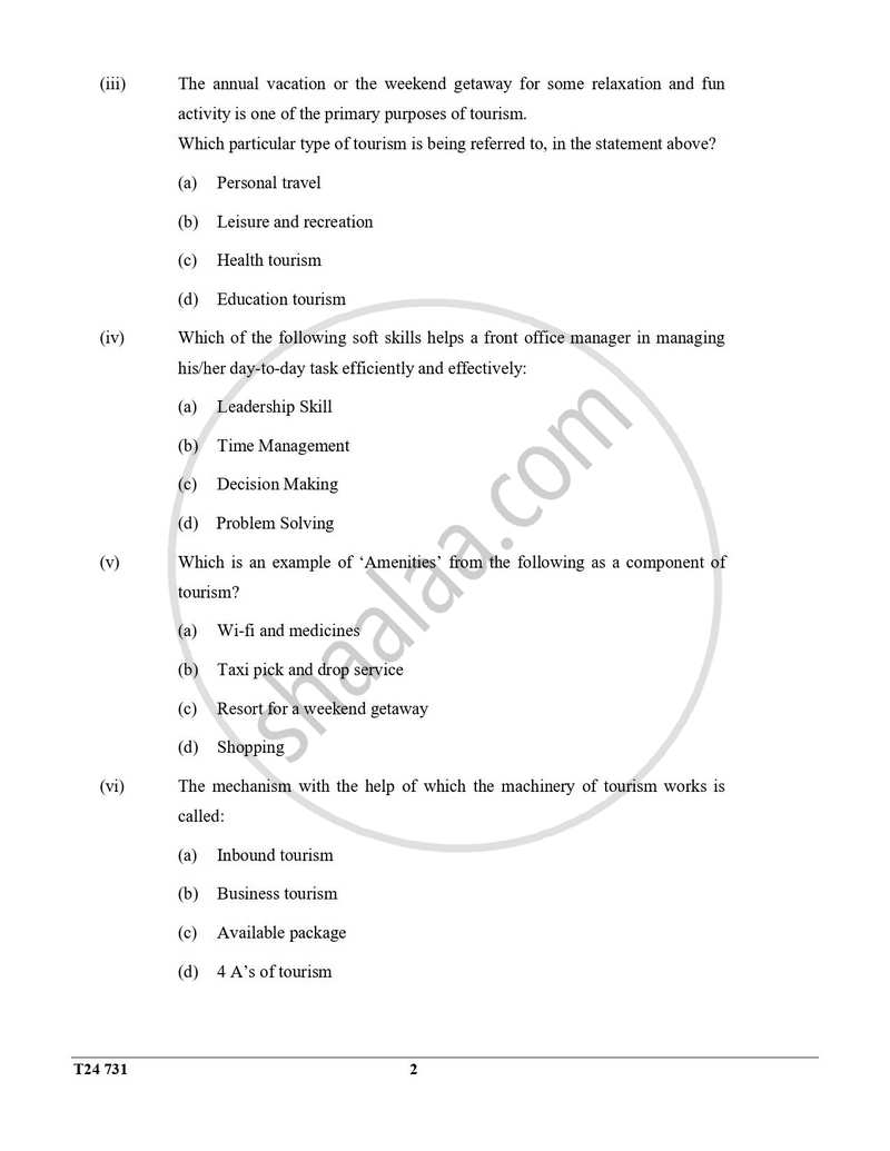 Hospitality Management 2023-2024 ICSE Class 10 - CISCE (Council for the Indian School Certificate Examinations) question paper with PDF download