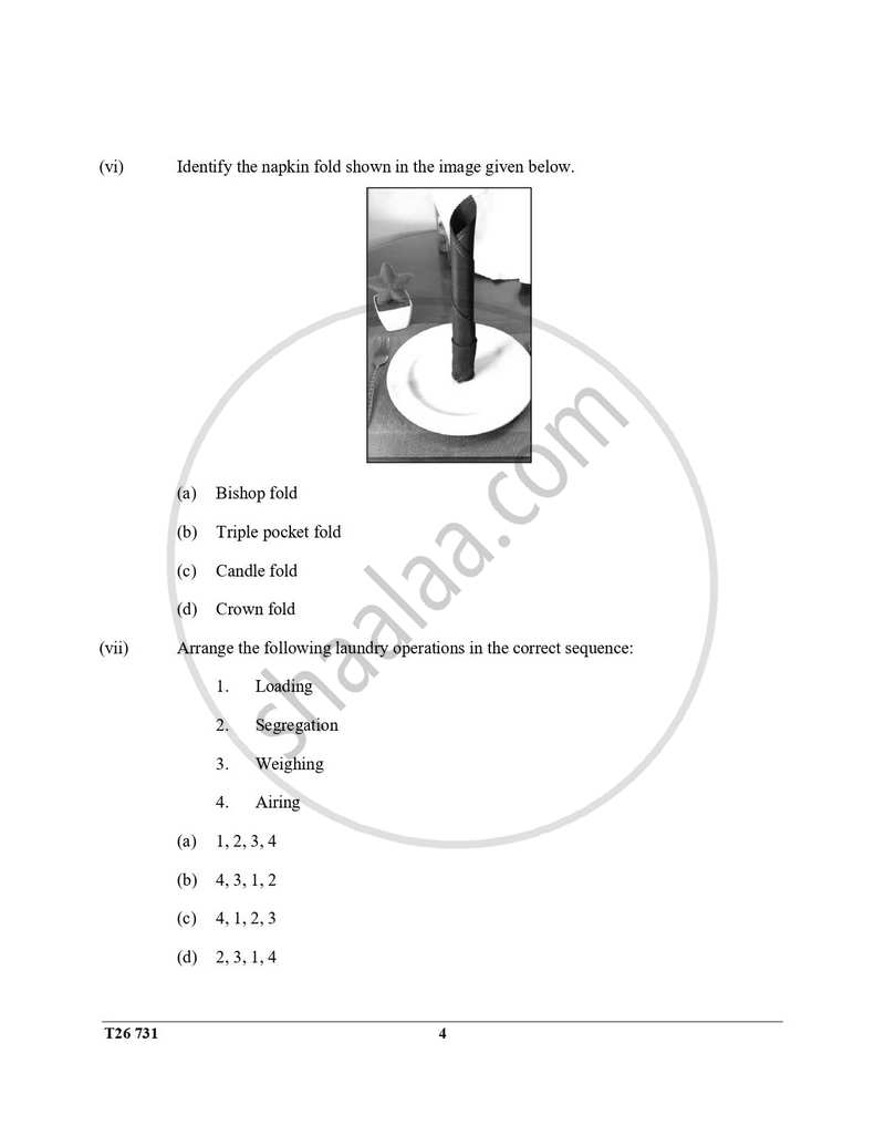 Hospitality Management 2025-2026 ICSE Class 10 - CISCE (Council for the Indian School Certificate Examinations) question paper with PDF download