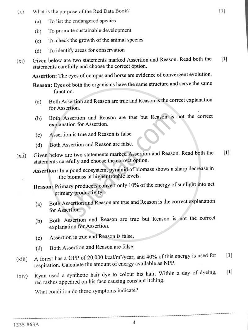 Biology (Theory) 2024-2025 - I.S.C. - ISC Class 12 - CISCE (Council for the Indian School Certificate Examinations) question paper with PDF download