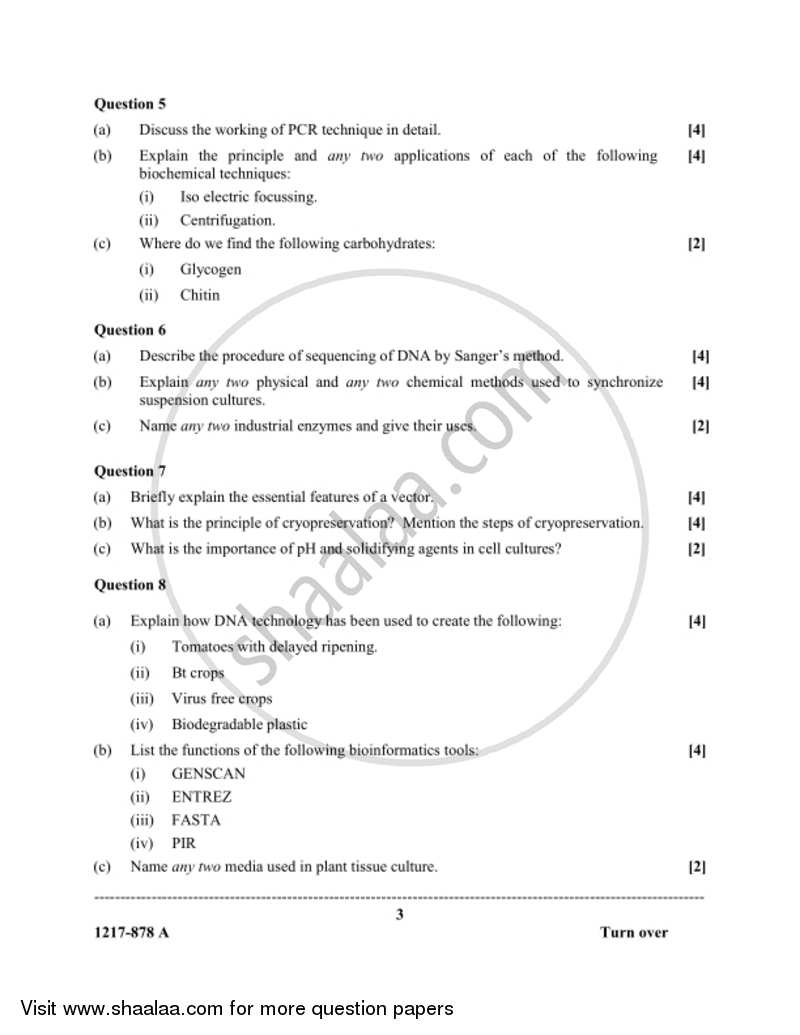 Biotechnology (Theory) 2016-2017 - I.S.C. - Class 12 - CISCE (Council for the Indian School Certificate Examinations) question paper with PDF download