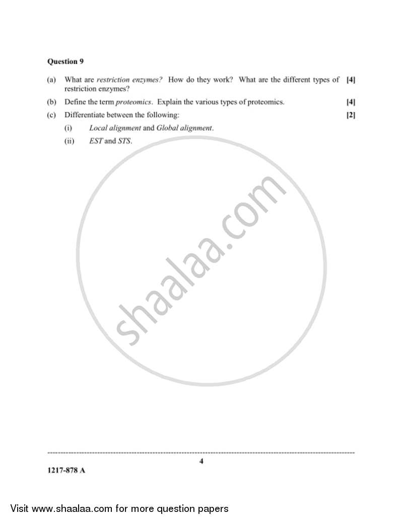 Biotechnology (Theory) 2016-2017 - I.S.C. - Class 12 - CISCE (Council for the Indian School Certificate Examinations) question paper with PDF download