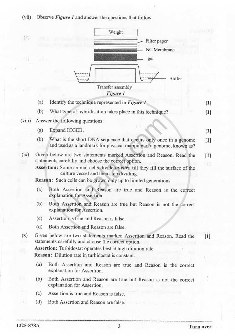 Biotechnology (Theory) 2024-2025 - I.S.C. - ISC Class 12 - CISCE (Council for the Indian School Certificate Examinations) question paper with PDF download