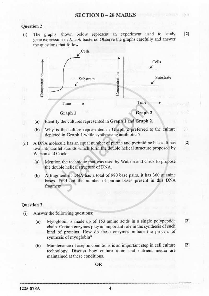 Biotechnology (Theory) 2024-2025 - I.S.C. - ISC Class 12 - CISCE (Council for the Indian School Certificate Examinations) question paper with PDF download