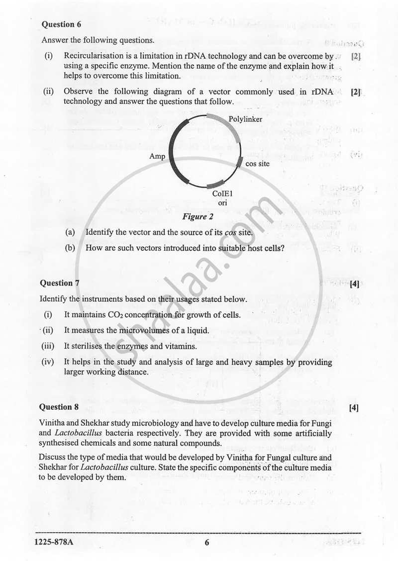Biotechnology (Theory) 2024-2025 - I.S.C. - ISC Class 12 - CISCE (Council for the Indian School Certificate Examinations) question paper with PDF download