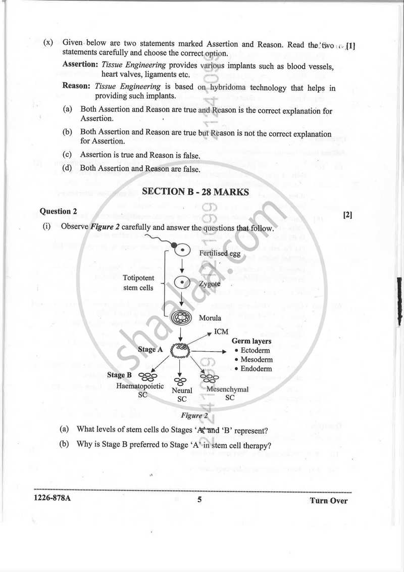 Biotechnology (Theory) 2025-2026 - I.S.C. - ISC Class 12 - CISCE (Council for the Indian School Certificate Examinations) question paper with PDF download