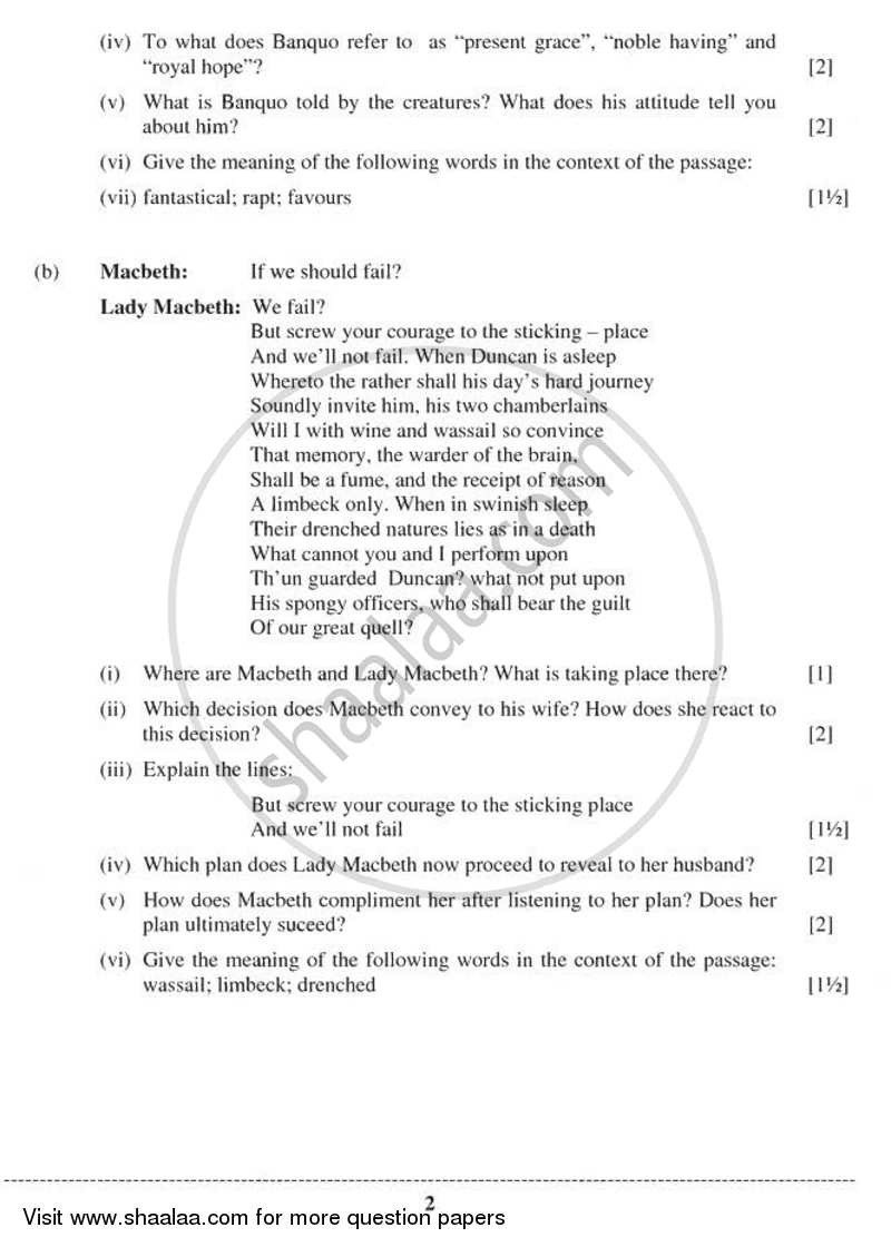 Elective English 2011-2012 - I.S.C. - Class 12 - CISCE (Council for the Indian School Certificate Examinations) question paper with PDF download