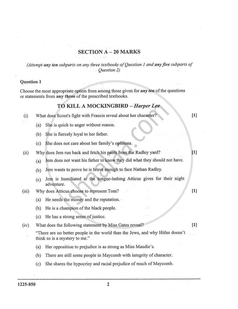 Elective English 2024-2025 - I.S.C. - Class 12 - CISCE (Council for the Indian School Certificate Examinations) question paper with PDF download