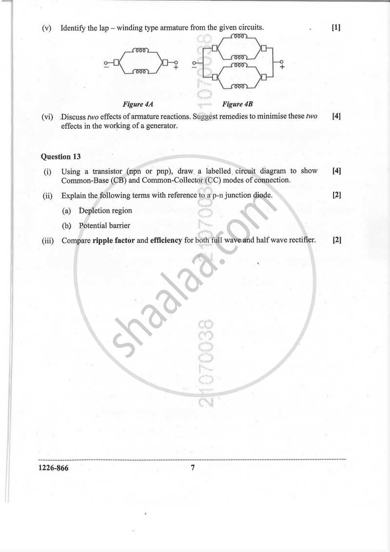 Electricity and Electronics 2025-2026 - I.S.C. - ISC Class 12 - CISCE (Council for the Indian School Certificate Examinations) question paper with PDF download